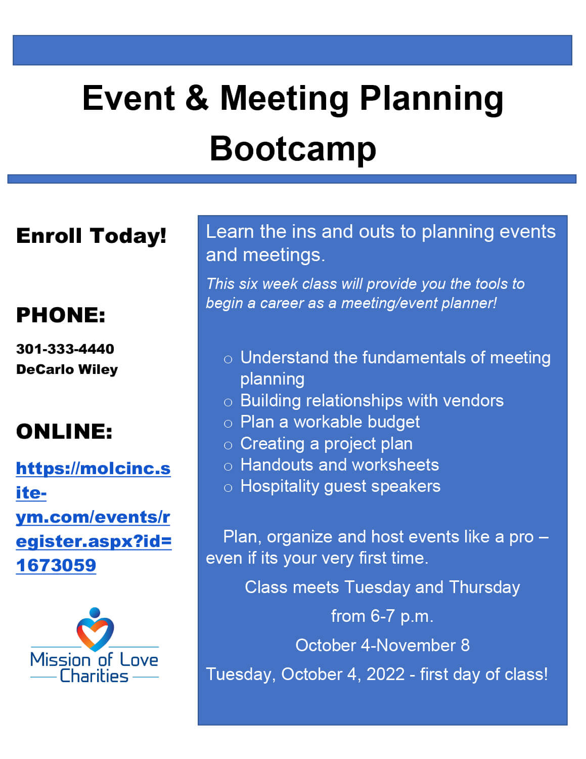 Event & Meeting Planning Bootcamp
