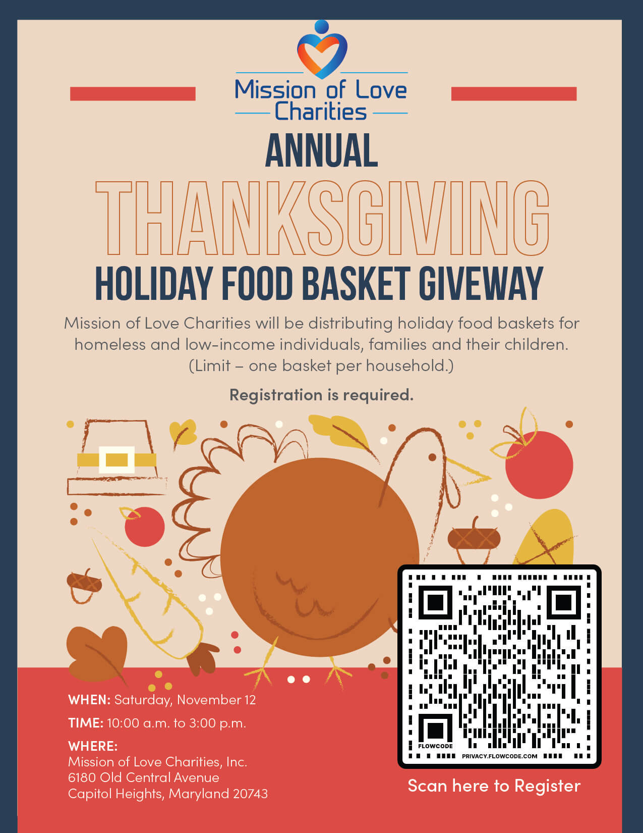 Annual Thanksgiving Holiday Food Basket Giveaway